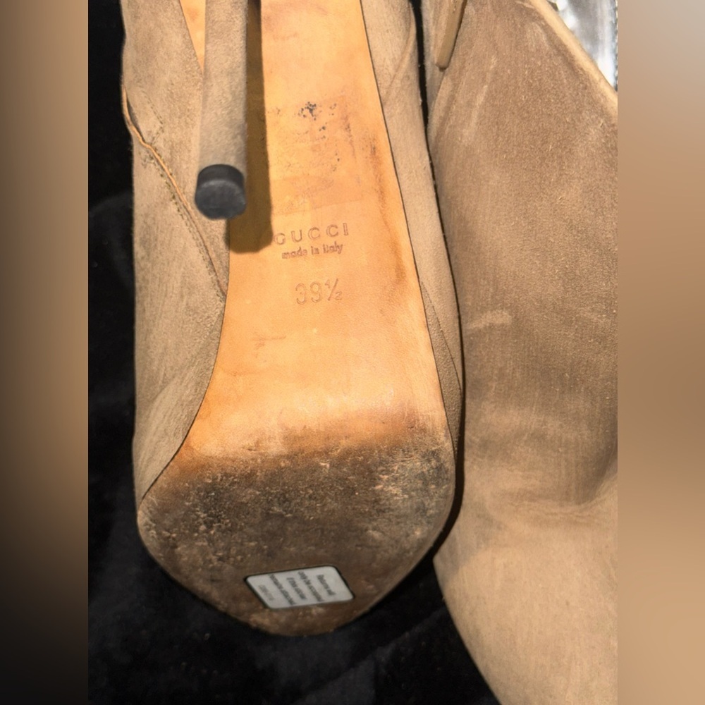Gucci Suede Striped Boots Women's Size: 39.5 - Picture 8 of 16